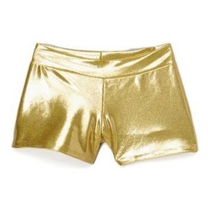 3/$15 Basic Moves gold dance/gymnastics shorts
